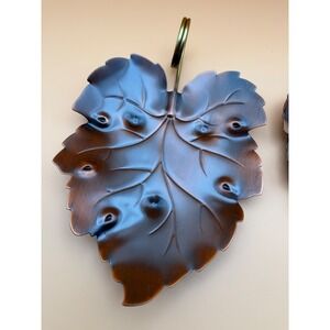 Vintage Coppercraft Guild Copper Leaf Wall Decor Set of 2 Grape Leaf MCM Decor